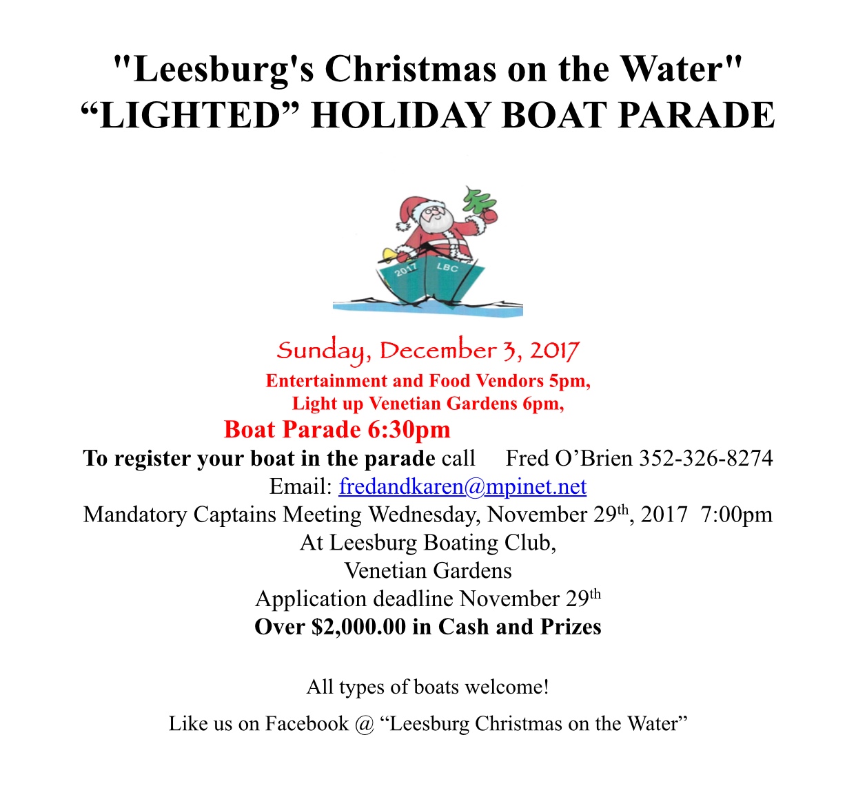 Parade The Leesburg Boat Club
